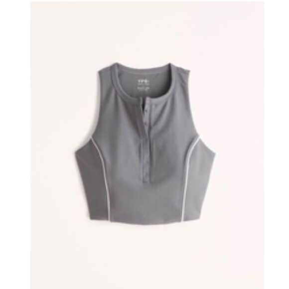 NEW Abercrombie & Fitch YPB sculptLUX Curve Love Plunge Henley Slim Tank size XS - Picture 1 of 2